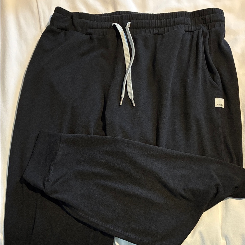 Vuori Charcoal Joggers with Light Gray Drawstring